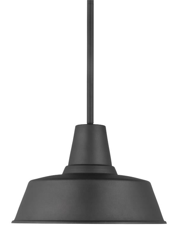 Visual Comfort Studio Sean Lavin Barn Light One Light Outdoor Pendant in Black 6237401EN3-12