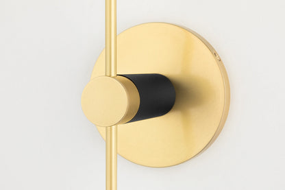 SPECIAL BUY: Mitzi 2 Light Wall Sconce in Aged Brass/Black H178102-AGB/BK