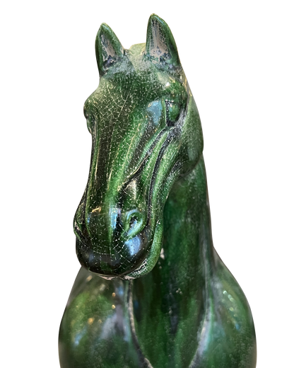 Currey & Co. Tang Dynasty Medium Green Horse 1200-0784