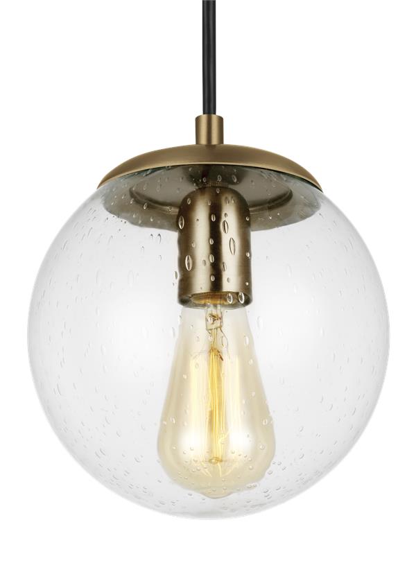 Visual Comfort Studio Studio Collection Leo - Hanging Globe Small One Light Pendant in Satin Brass 6501801-848