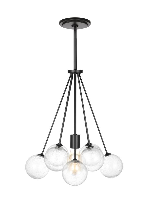 Visual Comfort Studio Sean Lavin Bronzeville One Light Pendant in Midnight Black 6514301-112