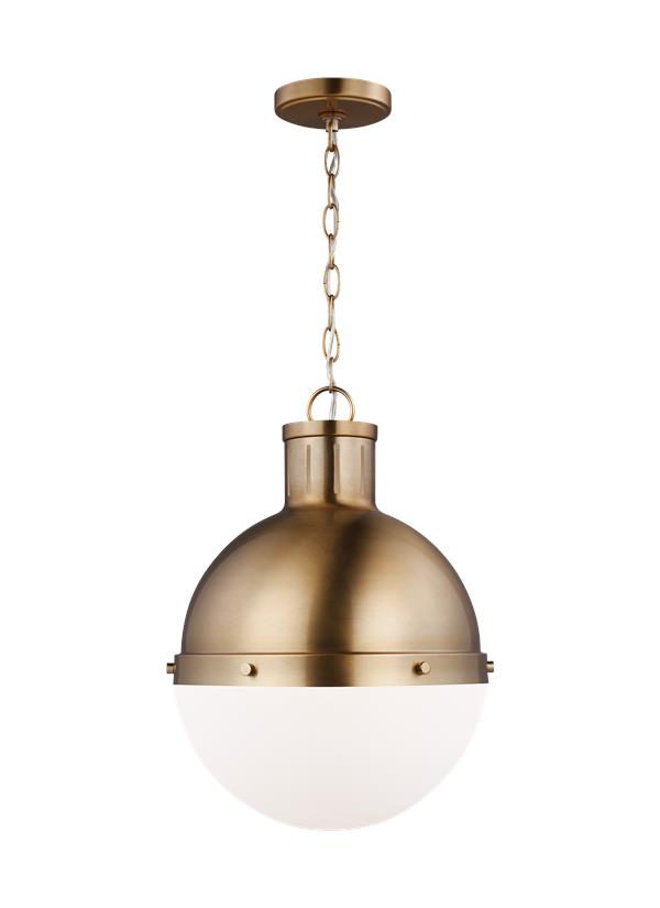 Visual Comfort Studio Thomas O'Brien Hanks One Light Medium Pendant in Satin Brass 6577101EN3-848