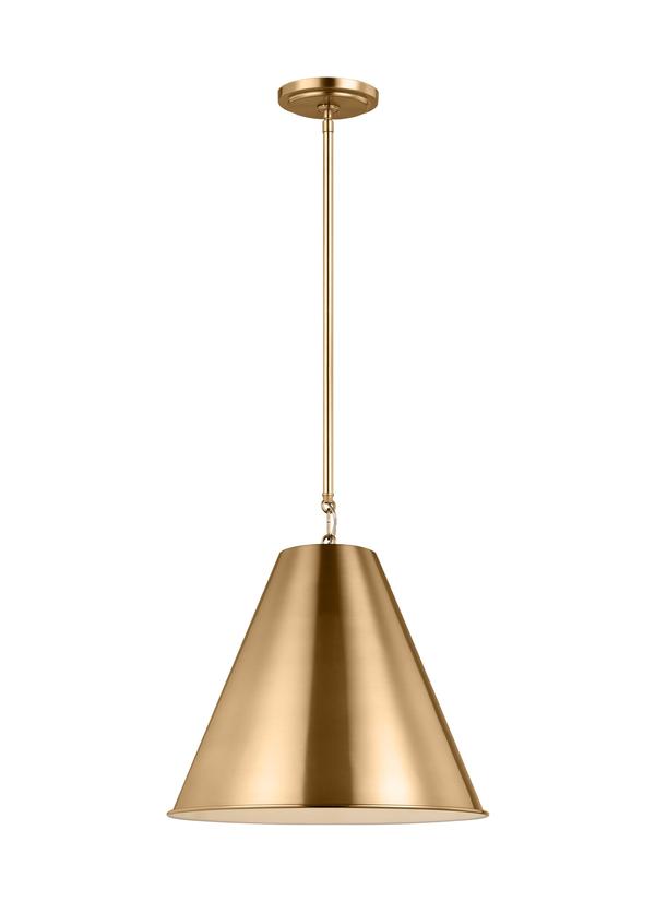 Visual Comfort Studio Thomas O'Brien Gordon One Light Small Pendant in Satin Brass 6585101-848