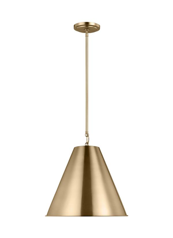 Visual Comfort Studio Thomas O'Brien Gordon One Light Small Pendant in Satin Brass 6585101EN3-848