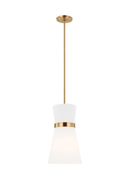 Visual Comfort Studio AERIN Clark One Light Pendant in Satin Brass 6590501EN3-848