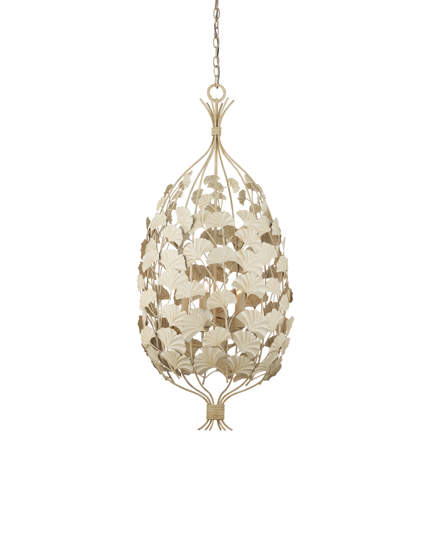 Currey & Co. Maidenhair Cream Chandelier 9000-1118