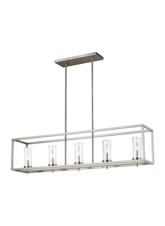 Visual Comfort Studio Sean Lavin Zire Five Light Island Pendant in Brushed Nickel 6690305EN-962