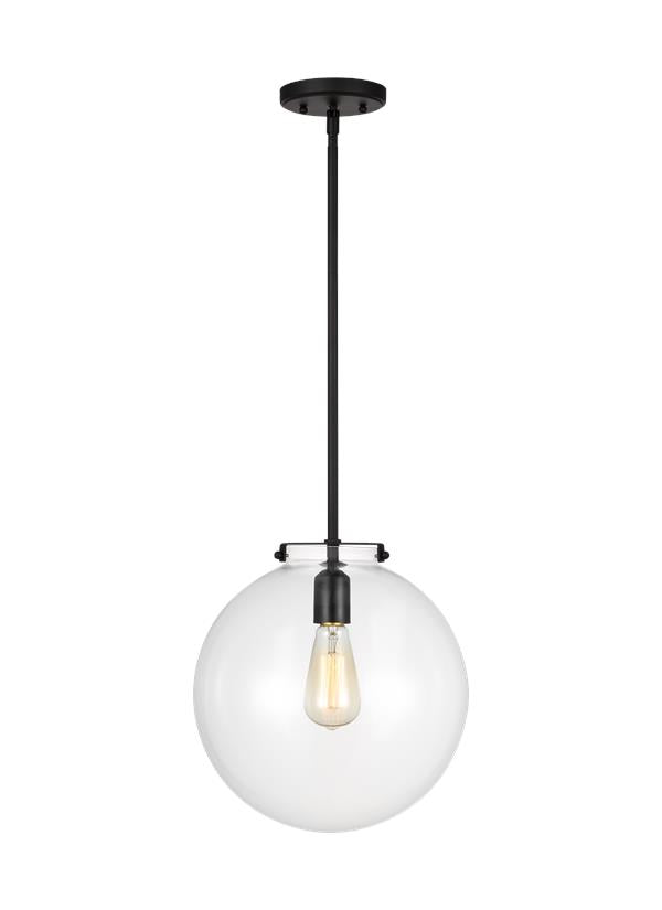 Visual Comfort Studio Thomas O'Brien Kate One Light Sphere Pendant in Midnight Black 6692101-112