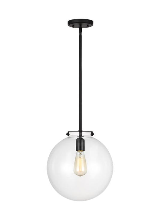 Visual Comfort Studio Thomas O'Brien Kate One Light Sphere Pendant in Midnight Black 6692101-112