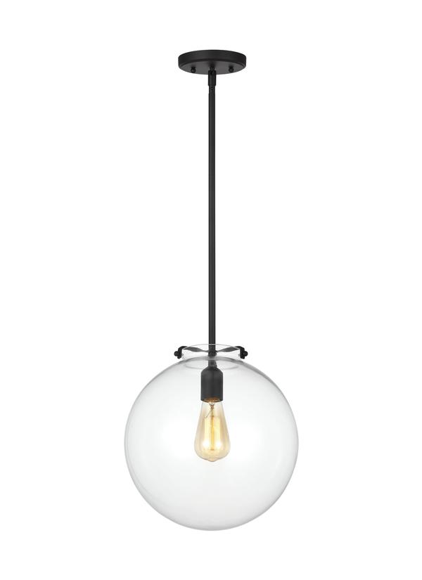 Visual Comfort Studio Thomas O'Brien Kate One Light Sphere Pendant in Midnight Black 6692101-112