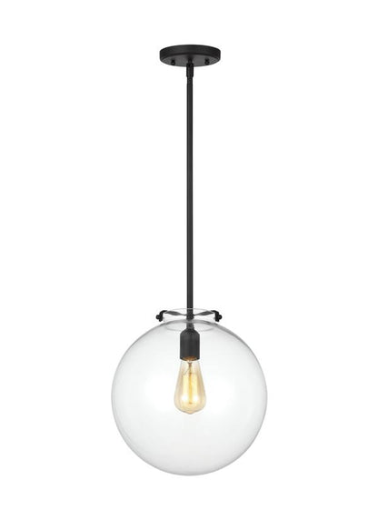 Visual Comfort Studio Thomas O'Brien Kate One Light Sphere Pendant in Midnight Black 6692101-112