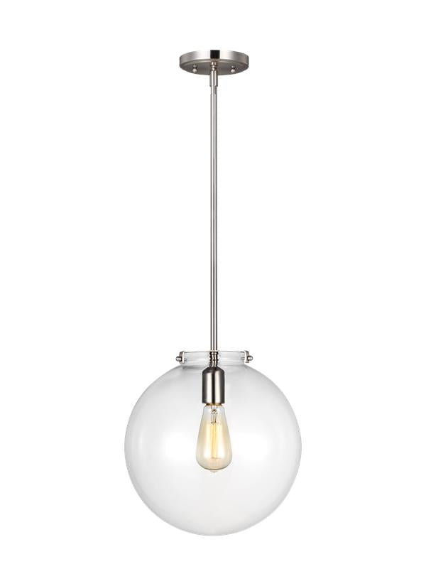 Visual Comfort Studio Thomas O'Brien Kate One Light Sphere Pendant in Brushed Nickel 6692101-962