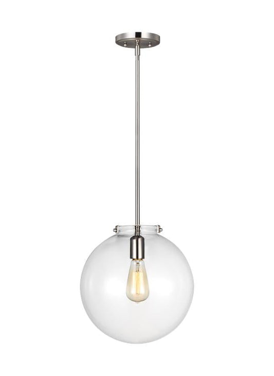 Visual Comfort Studio Thomas O'Brien Kate One Light Sphere Pendant in Brushed Nickel 6692101-962