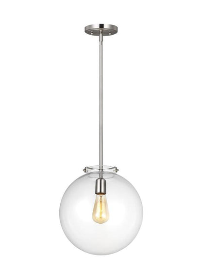 Visual Comfort Studio Thomas O'Brien Kate One Light Sphere Pendant in Brushed Nickel 6692101-962