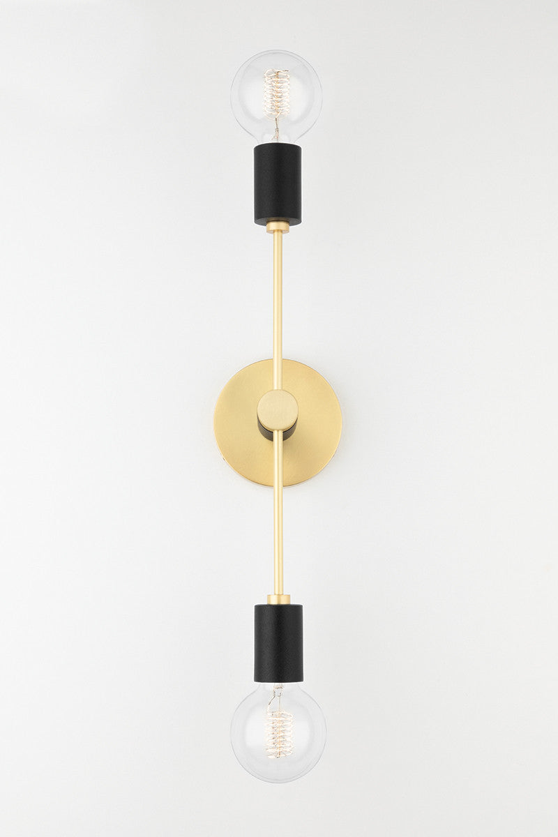 SPECIAL BUY: Mitzi 2 Light Wall Sconce in Aged Brass/Black H178102-AGB/BK