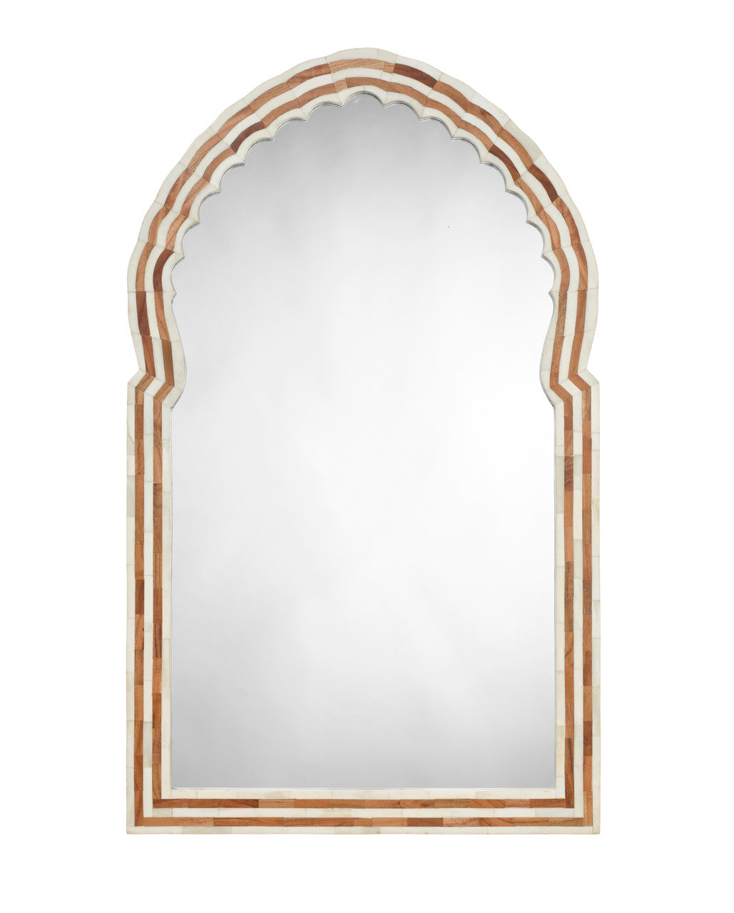 Jamie Young Bardot Large Bone & Wood Mirror 6BARD-MINA