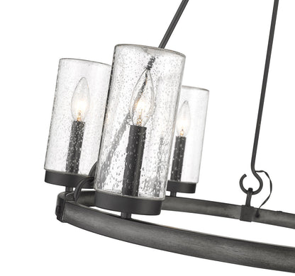 Z-Lite Marlow 6 Light Outdoor Chandelier in Ashen Barnboard 589-6ABB