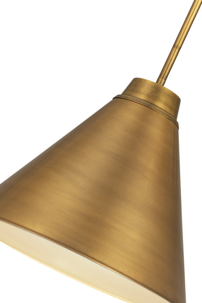 Z-Lite Eaton 1 Light Pendant in Rubbed Brass 6011P18-RB