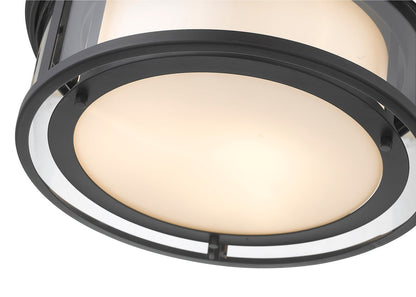 Z-Lite Willow 3 Light Flush Mount in Matte Black 426F16-MB