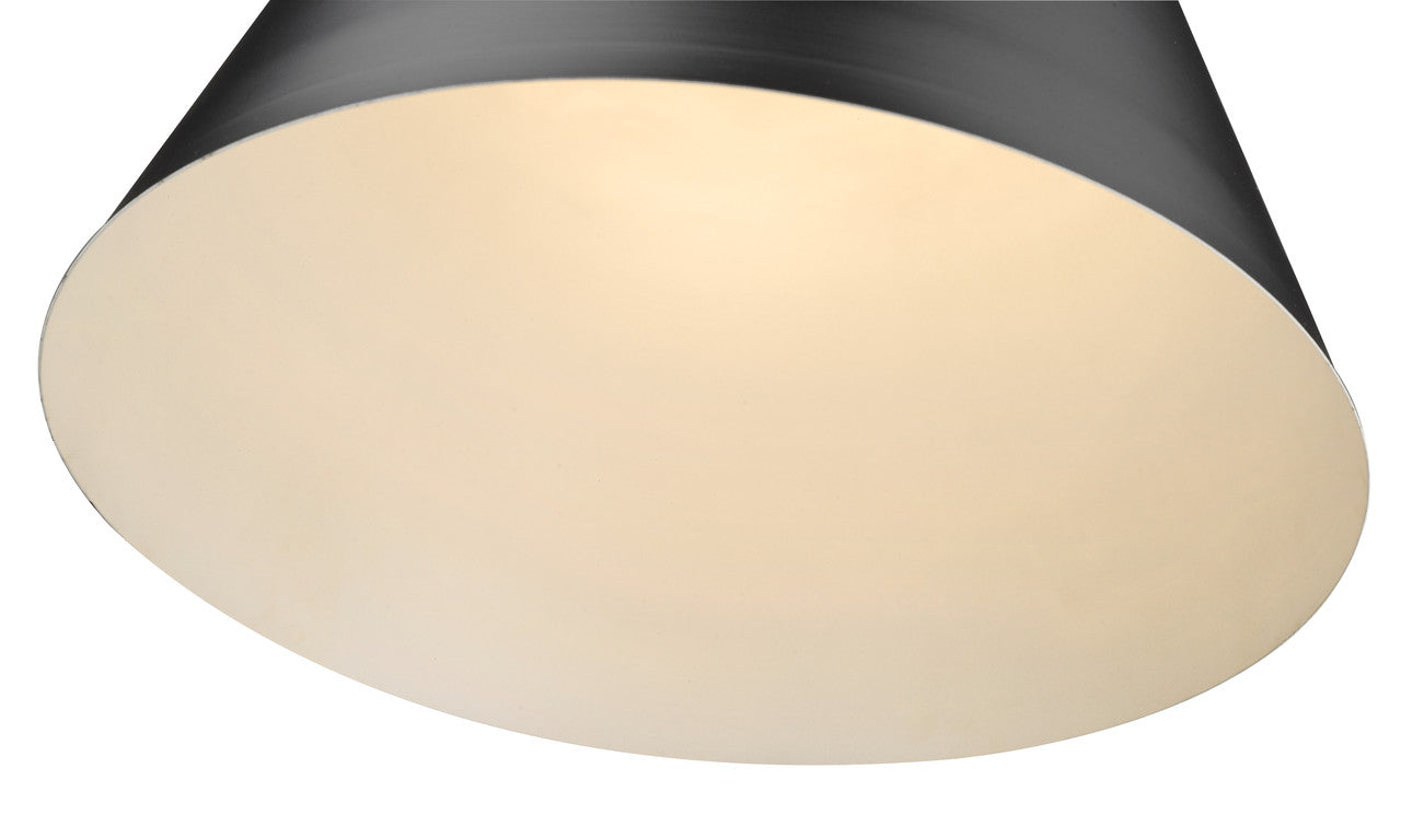 Z-Lite Z-Studio 1 Light Pendant in Matte Black + Heritage Brass 726P18-MB+HBR