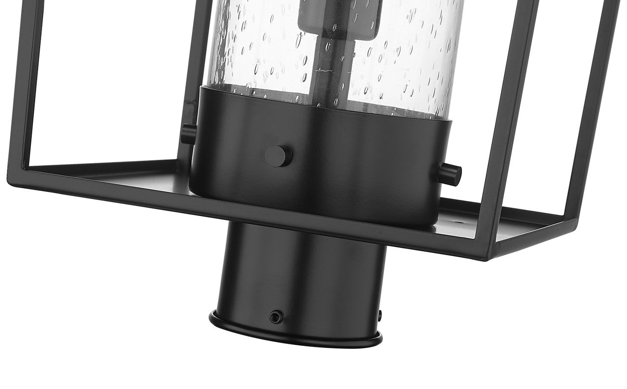 Z-Lite Sheridan 1 Light Outdoor Post Mount Fixture in Black 594PHBR-BK