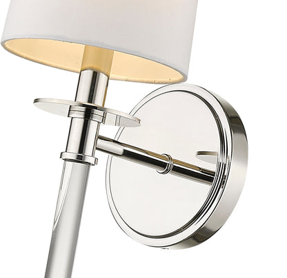 Z-Lite Mila 1 Light Wall Sconce in Polished Nickel 808-1S-PN