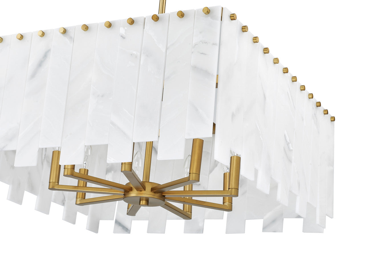 Z-Lite Viviana 8 Light Chandelier in Rubbed Brass 345P26-RB