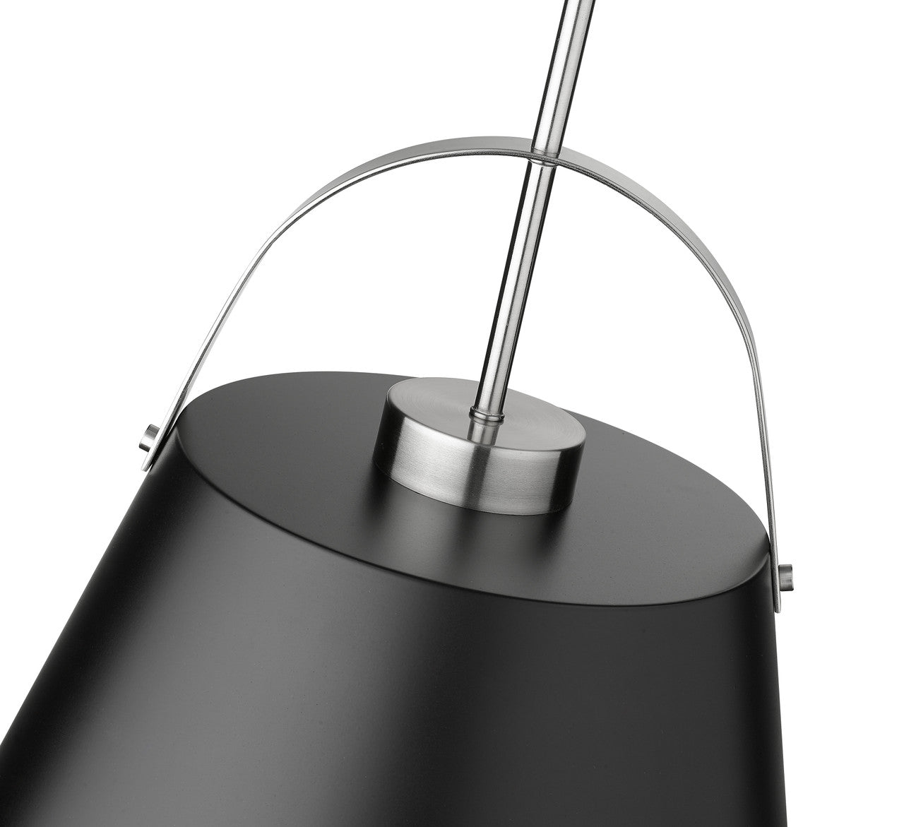 Z-Lite Z-Studio 1 Light Pendant in Matte Black + Brushed Nickel 726P18-MB+BN