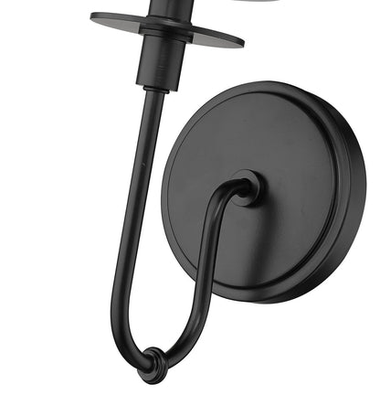 Z-Lite Ella 1 Light Wall Sconce in Matte Black 809-1S-MB