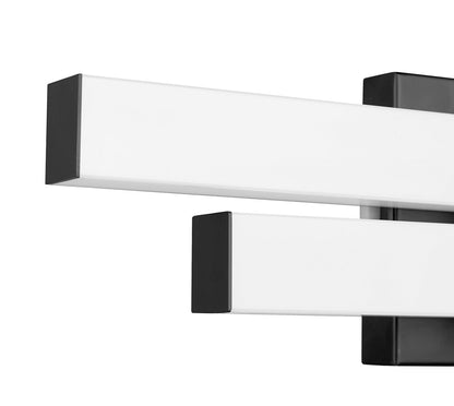 Z-Lite Zane 2 Light Vanity in Matte Black 1008-18W-MB-LED