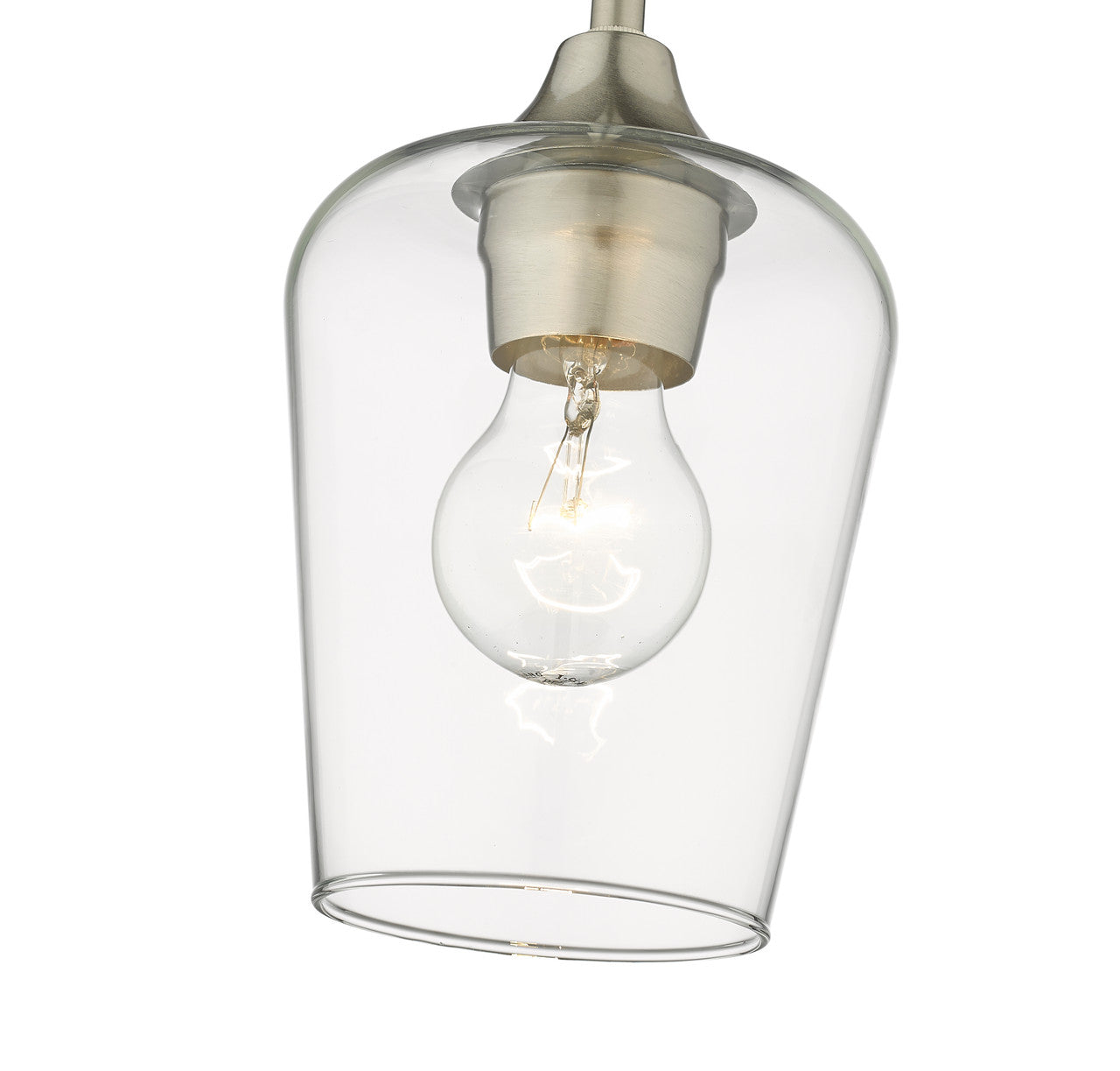 Z-Lite Joliet 1 Light Pendant in Brushed Nickel 473MP-BN