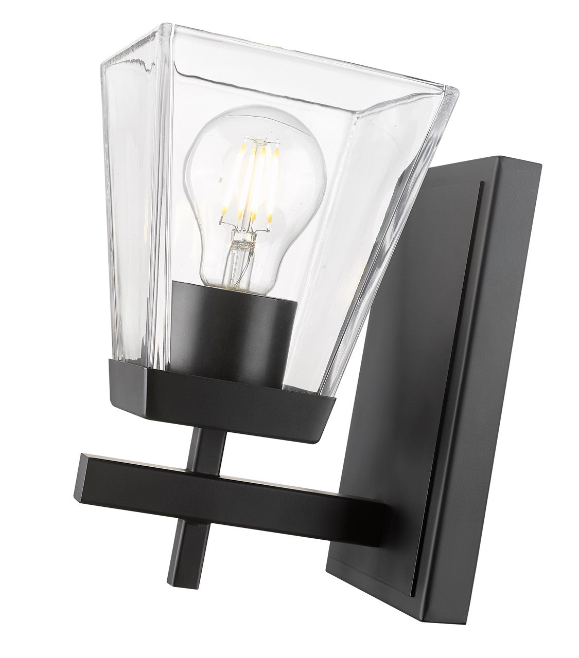 Z-Lite Lauren 1 Light Wall Sconce in Matte Black 819-1S-MB