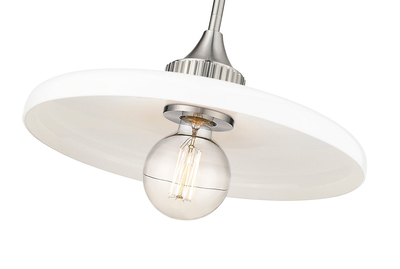 Z-Lite Paloma 1 Light Pendant in Brushed Nickel 820P14-BN