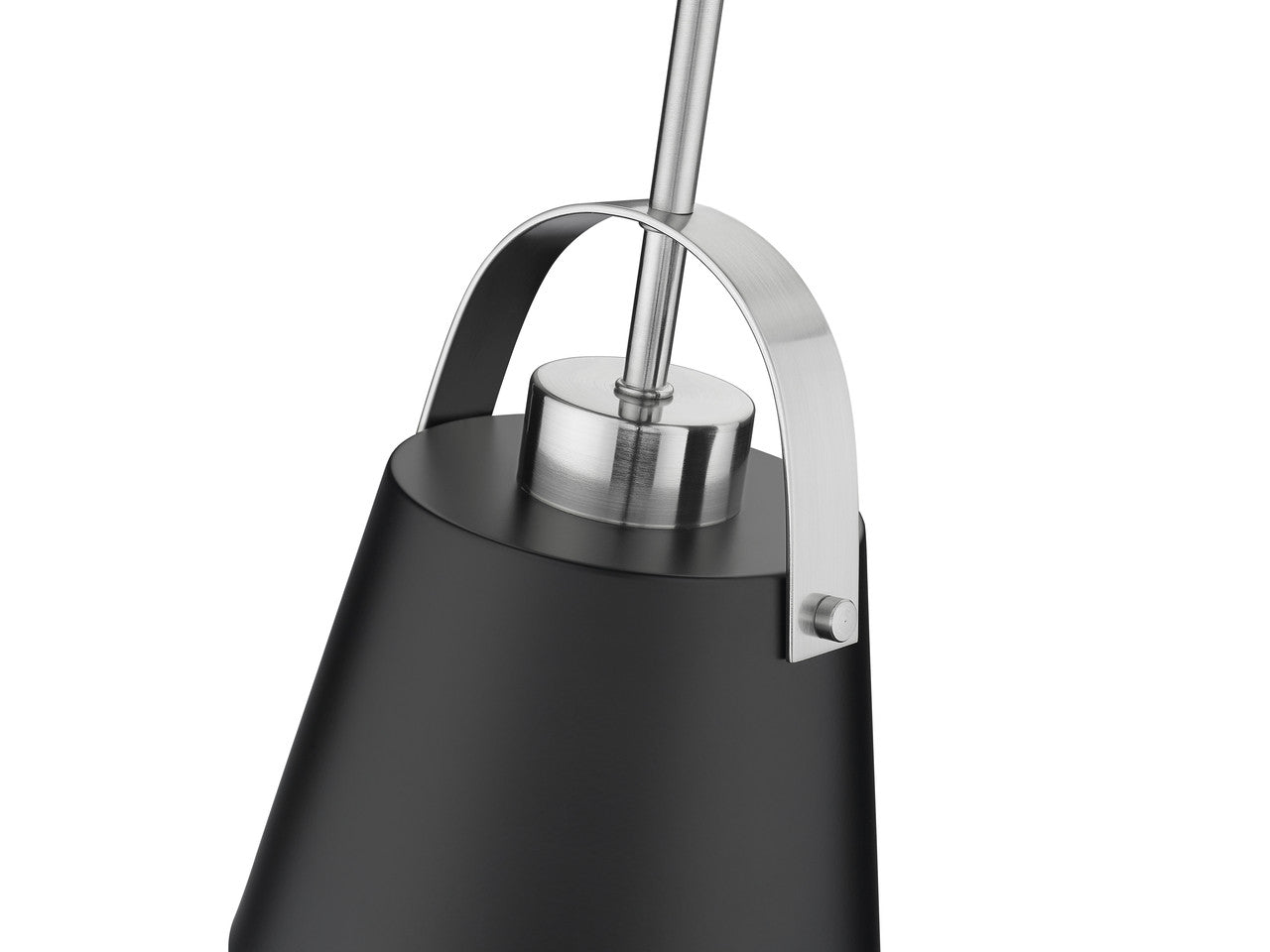 Z-Lite Z-Studio 1 Light Pendant in Matte Black + Brushed Nickel 726MP-MB+BN