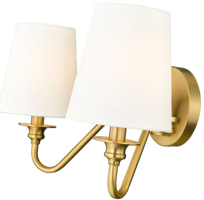 Z-Lite Gianna 2 Light Wall Sconce in Modern Gold 7509-2S-MGLD