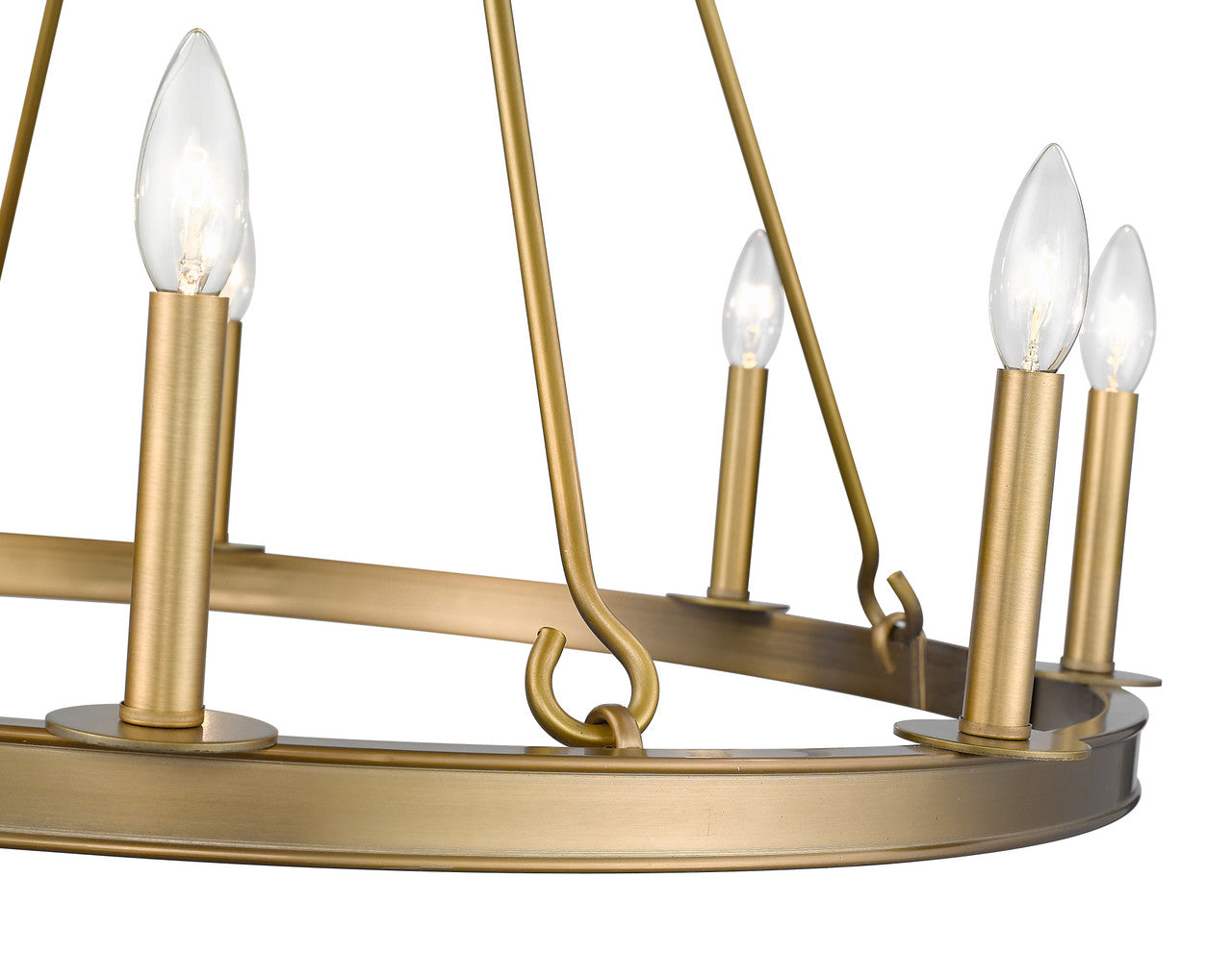 Z-Lite Barclay 8 Light Chandelier in Olde Brass 482R-8OBR