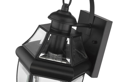 Z-Lite Westover 1 Light Outdoor Wall Light in Black 580S-BK