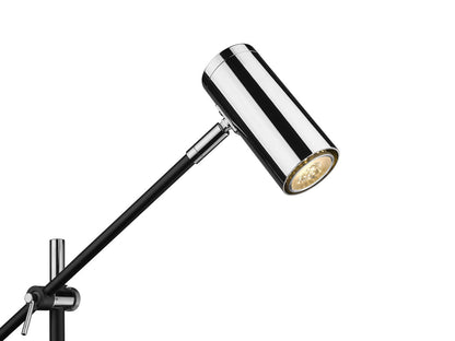 Z-Lite Calumet 1 Light Floor Lamp in Matte Black + Polished Nickel 814FL-MB-PN