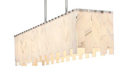 Z-Lite Viviana 7 Light Linear Chandelier in Polished Nickel 345-49L-PN