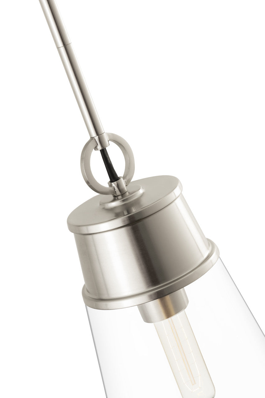 Z-Lite Wentworth 1 Light Pendant in Brushed Nickel 2300P8-BN