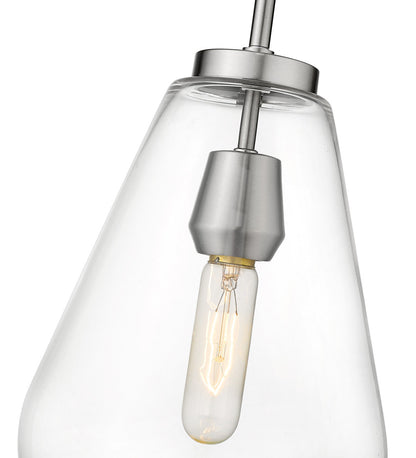 Z-Lite Ayra 1 Light Pendant in Brushed Nickel 488P8-BN