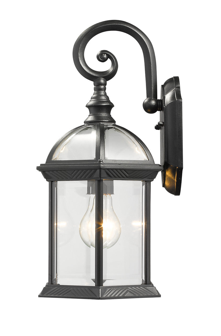 Z-Lite Annex 1 Light Outdoor Wall Light in Black 563M-BK