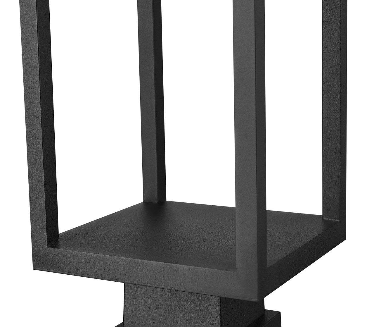 Z-Lite Barwick 1 Light Outdoor Pier Mounted Fixture in Black 585PHBS-SQPM-BK-LED