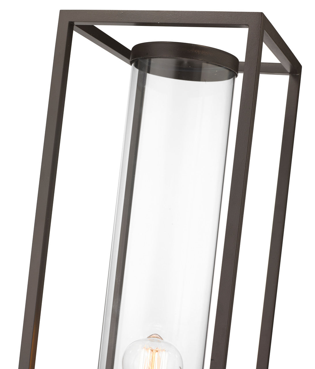 Z-Lite Dunbroch 1 Light Outdoor Post Mount Fixture in Deep Bronze + Outdoor Brass 584PHBS-DBZ-OBS