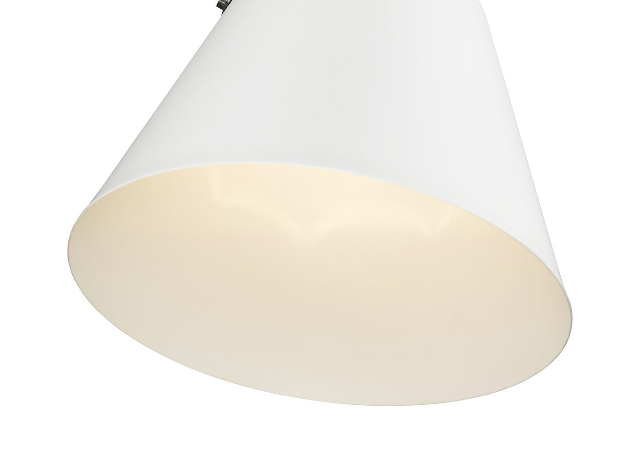 Z-Lite Z-Studio 1 Light Pendant in Matte White + Brushed Nickel 726P-MW+BN