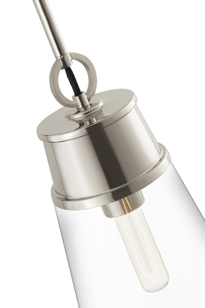 Z-Lite Wentworth 1 Light Pendant in Polished Nickel 2300P8-PN