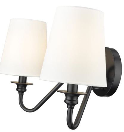 Z-Lite Gianna 2 Light Wall Sconce in Matte Black 7509-2S-MB