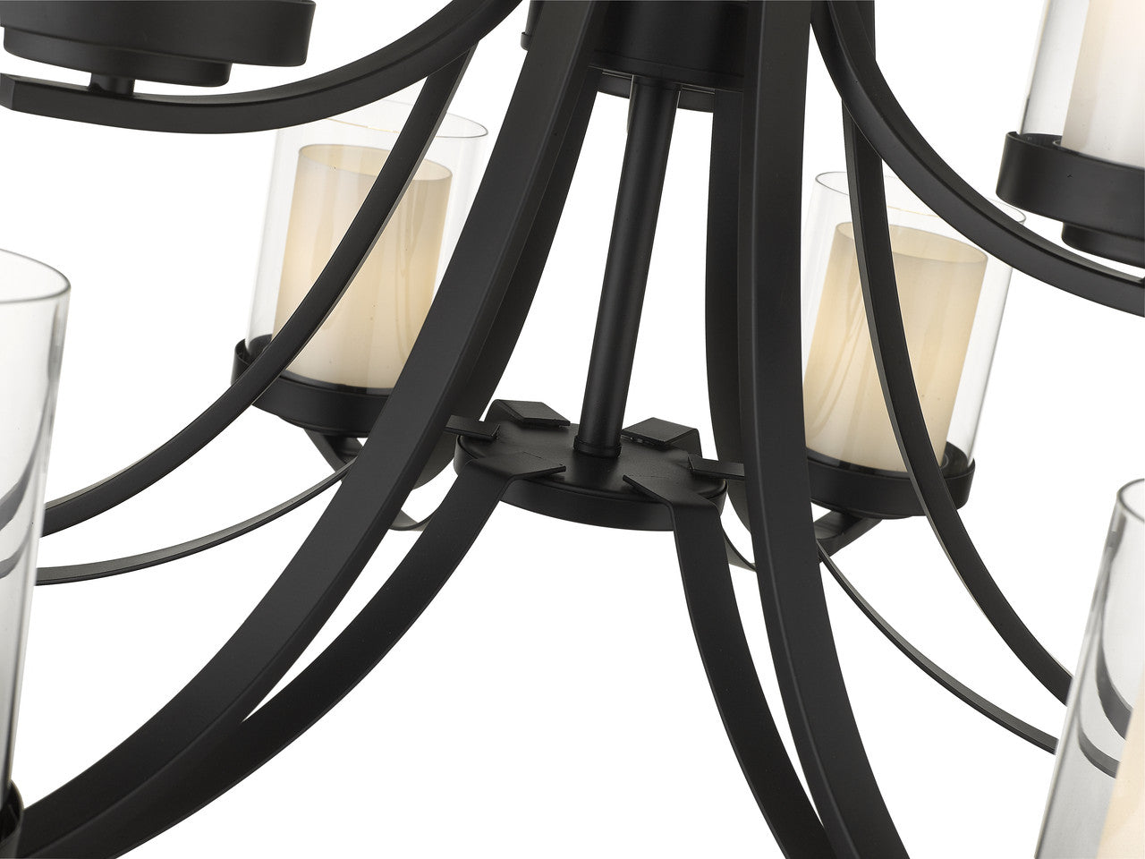 Z-Lite Willow 9 Light Chandelier in Matte Black 426-9-MB