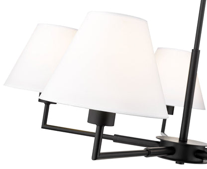 Z-Lite Leila 5 Light Chandelier in Matte Black 744-34R-MB