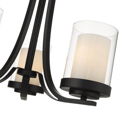 Z-Lite Willow 3 Light Chandelier in Matte Black 426-3C-MB